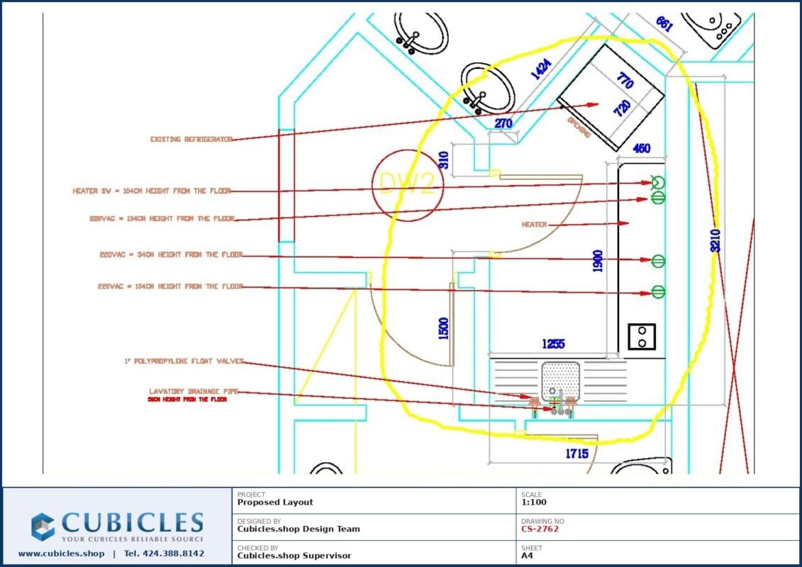 Professional office cubicle layout floor plan CS-2762 by Cubicles.shop