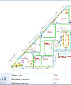 Professional office cubicle layout floor plan CS-2767 by Cubicles.shop