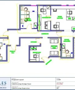 Professional office cubicle layout floor plan CS-2769 by Cubicles.shop