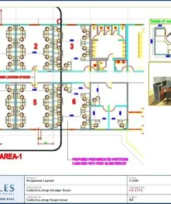 Professional office cubicle layout floor plan CS-2771 by Cubicles.shop
