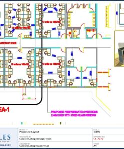 Professional office cubicle layout floor plan CS-2772 by Cubicles.shop