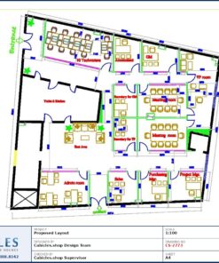 Professional office cubicle layout floor plan CS-2773 by Cubicles.shop