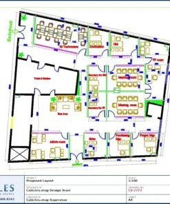 Professional office cubicle layout floor plan CS-2773 by Cubicles.shop