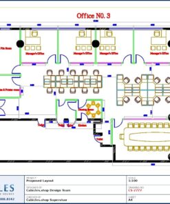 Professional office cubicle layout floor plan CS-2777 by Cubicles.shop
