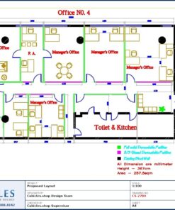 Professional office cubicle layout floor plan CS-2780 by Cubicles.shop