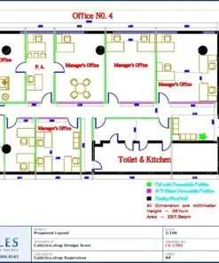 Professional office cubicle layout floor plan CS-2780 by Cubicles.shop