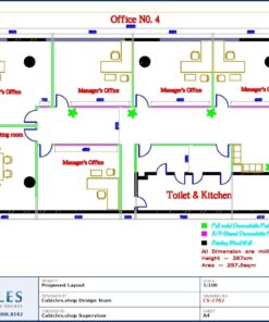 Professional office cubicle layout floor plan CS-2782 by Cubicles.shop