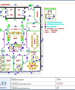 Professional office cubicle layout floor plan CS-2783 by Cubicles.shop