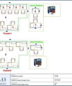 Professional office cubicle layout floor plan CS-2784 by Cubicles.shop