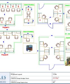 Professional office cubicle layout floor plan CS-2785 by Cubicles.shop