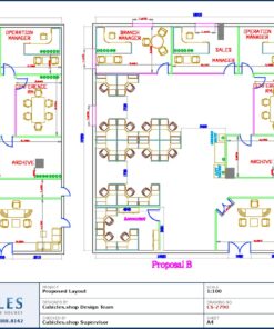 Professional office cubicle layout floor plan CS-2790 by Cubicles.shop
