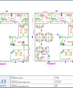 Professional office cubicle layout floor plan CS-2791 by Cubicles.shop
