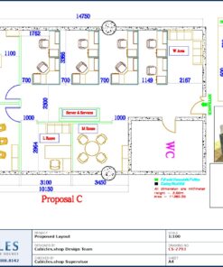 Professional office cubicle layout floor plan CS-2793 by Cubicles.shop