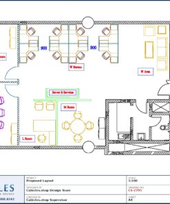 Professional office cubicle layout floor plan CS-2795 by Cubicles.shop