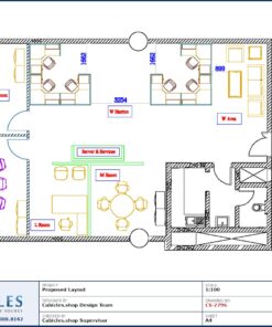 Professional office cubicle layout floor plan CS-2796 by Cubicles.shop
