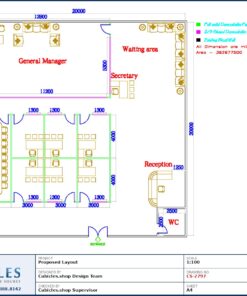 Professional office cubicle layout floor plan CS-2797 by Cubicles.shop
