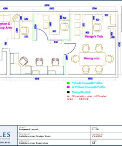 Professional office cubicle layout floor plan CS-2800 by Cubicles.shop