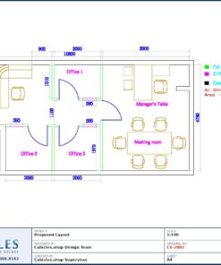 Professional office cubicle layout floor plan CS-2802 by Cubicles.shop