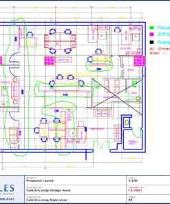 Professional office cubicle layout floor plan CS-2803 by Cubicles.shop