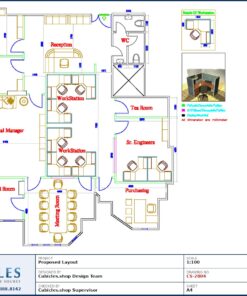 Professional office cubicle layout floor plan CS-2804 by Cubicles.shop