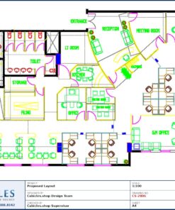 Professional office cubicle layout floor plan CS-2806 by Cubicles.shop