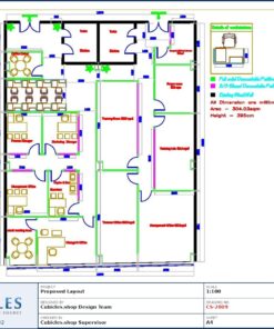 Professional office cubicle layout floor plan CS-2809 by Cubicles.shop