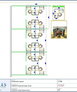 Professional office cubicle layout floor plan CS-2811 by Cubicles.shop