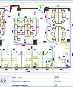 Professional office cubicle layout floor plan CS-2813 by Cubicles.shop