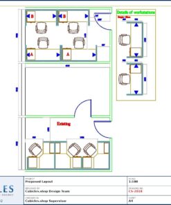 Professional office cubicle layout floor plan CS-2818 by Cubicles.shop