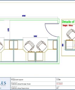 Professional office cubicle layout floor plan CS-2819 by Cubicles.shop