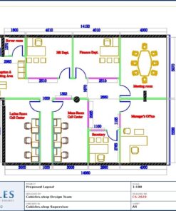 Professional office cubicle layout floor plan CS-2820 by Cubicles.shop