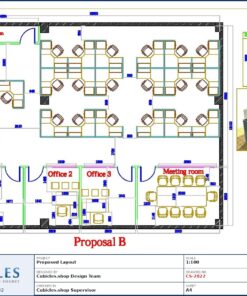 Professional office cubicle layout floor plan CS-2822 by Cubicles.shop