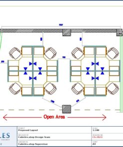 Professional office cubicle layout floor plan CS-2823 by Cubicles.shop