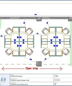 Professional office cubicle layout floor plan CS-2823 by Cubicles.shop