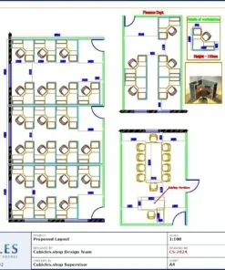 Professional office cubicle layout floor plan CS-2824 — Call Center Office Furniture Cubicles by Cubicles.shop