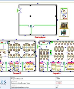 Professional office cubicle layout floor plan CS-2825 by Cubicles.shop