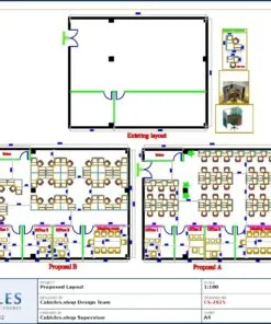 Professional office cubicle layout floor plan CS-2825 by Cubicles.shop
