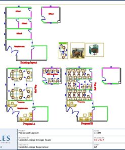 Professional office cubicle layout floor plan CS-2827 by Cubicles.shop