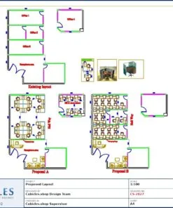 Professional office cubicle layout floor plan CS-2827 by Cubicles.shop