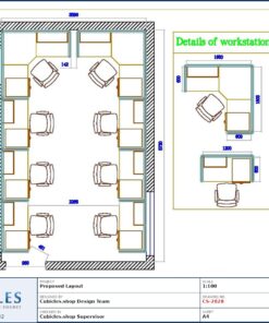 Professional office cubicle layout floor plan CS-2828 by Cubicles.shop