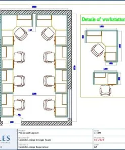 Professional office cubicle layout floor plan CS-2828 by Cubicles.shop