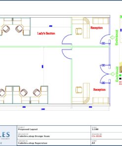 Professional office cubicle layout floor plan CS-2834 by Cubicles.shop