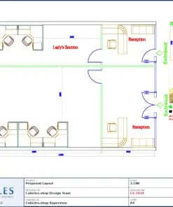 Professional office cubicle layout floor plan CS-2834 by Cubicles.shop