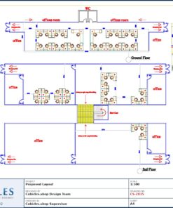 Professional office cubicle layout floor plan CS-2835 by Cubicles.shop