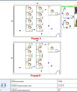 Professional office cubicle layout floor plan CS-2837 by Cubicles.shop