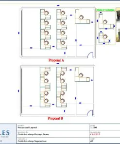 Professional office cubicle layout floor plan CS-2837 by Cubicles.shop