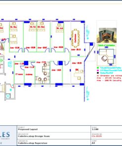 Professional office cubicle layout floor plan CS-2839 by Cubicles.shop