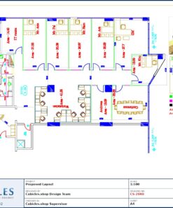 Professional office cubicle layout floor plan CS-2840 by Cubicles.shop