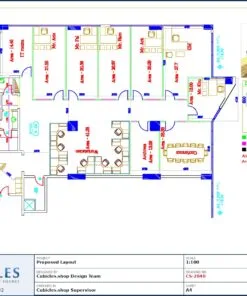Professional office cubicle layout floor plan CS-2840 by Cubicles.shop