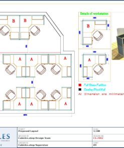 Professional office cubicle layout floor plan CS-2842 by Cubicles.shop